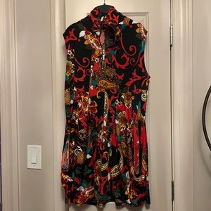 Unique red paisley tunic